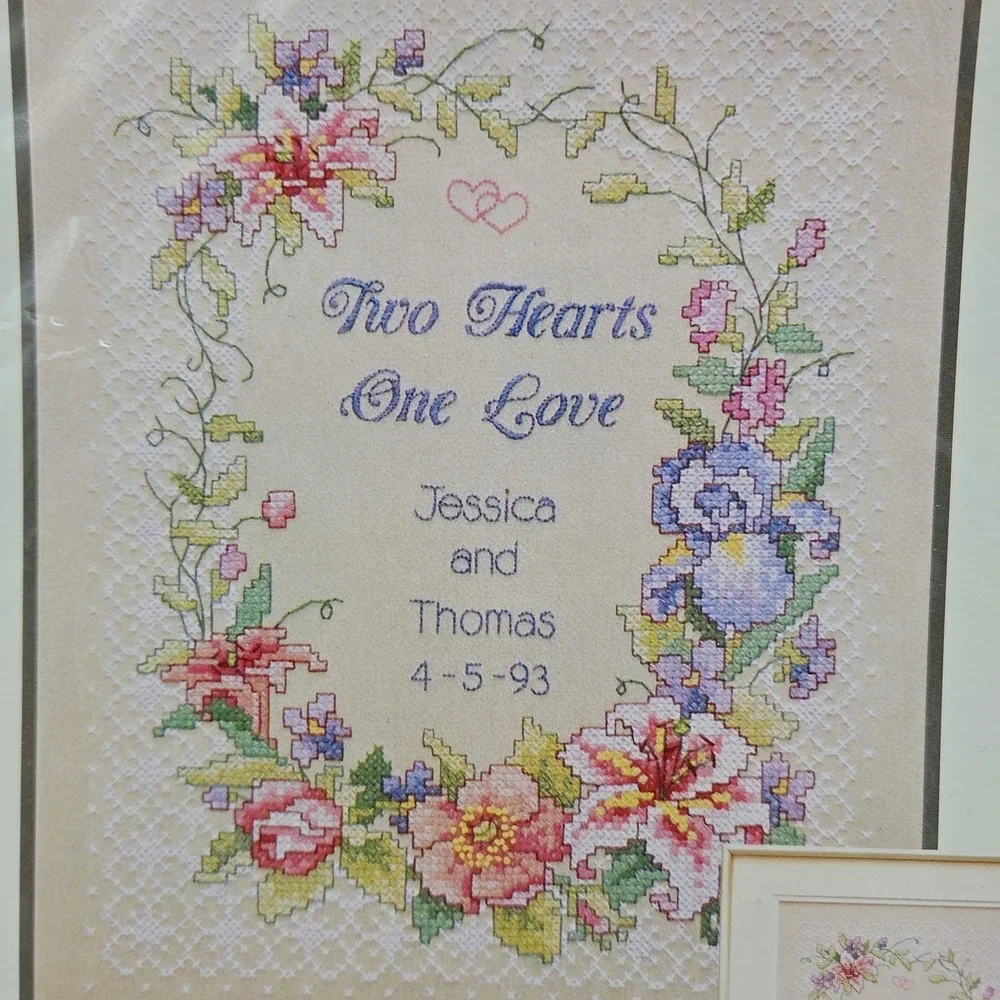 Dimensions Cross Stitch Kits Flowery Verse 3122 Two Hearts Embrace Wedding 73806